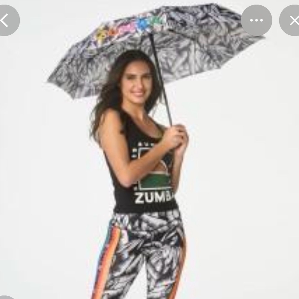 Zumba Fitness Feather Print Umbrella